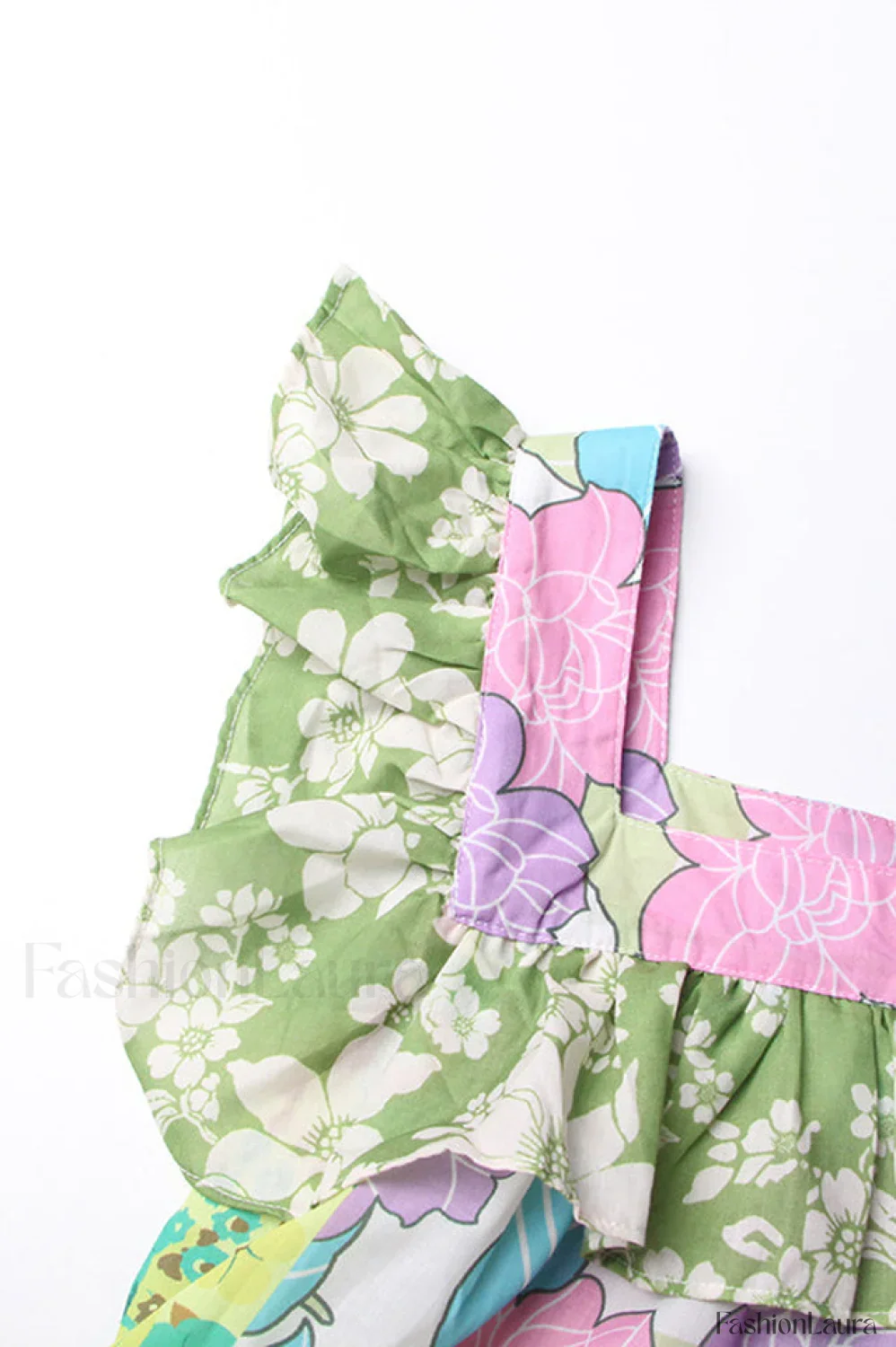 Tiered Patchwork Stylish Midi Dress - Image 29