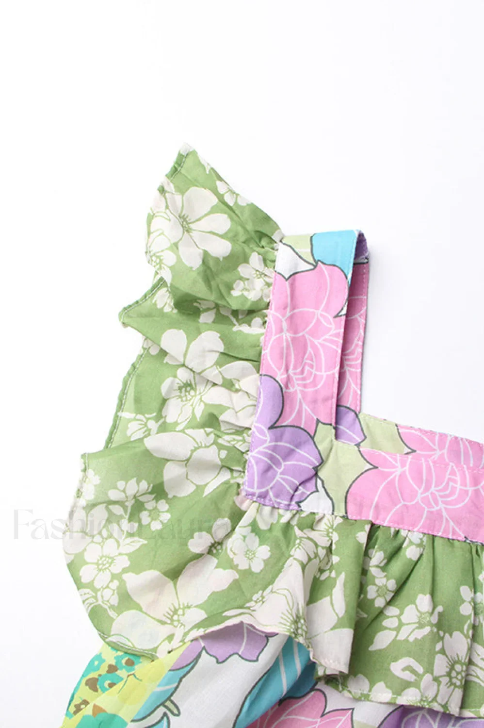 Tiered Patchwork Stylish Midi Dress - Image 8