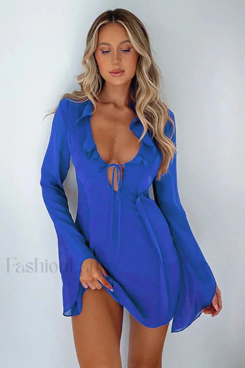 Surround Sound Stylish Mesh Mini Dress - Image 2