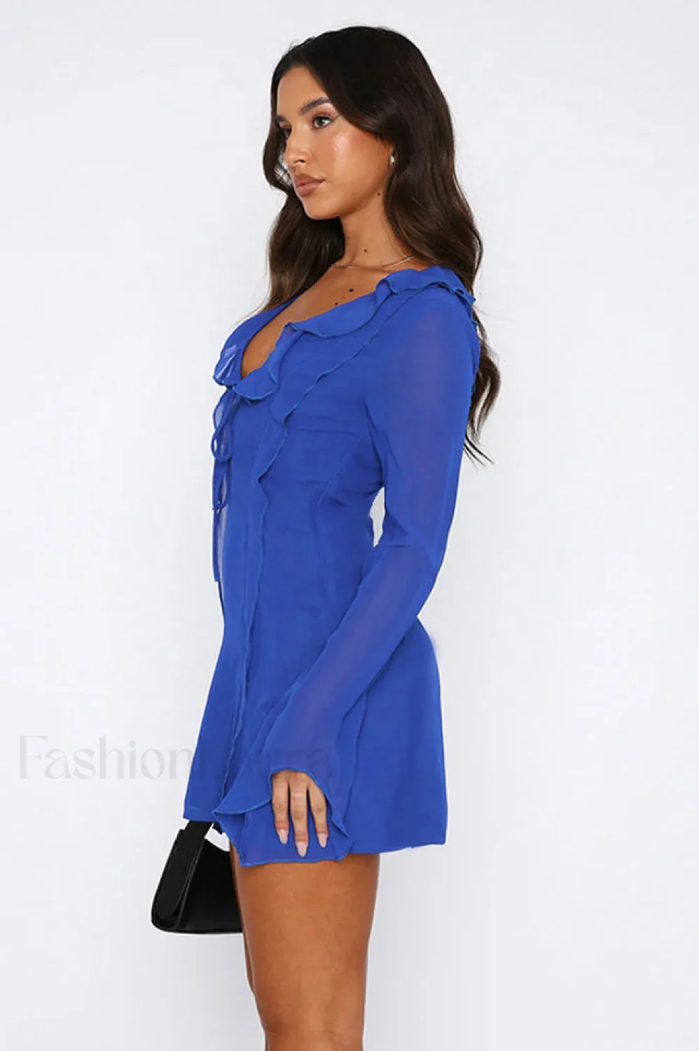 Surround Sound Stylish Mesh Mini Dress - Image 5
