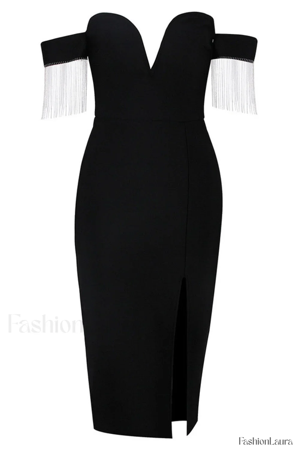 Strapless Slit Stylish Bandage Dress - Image 12