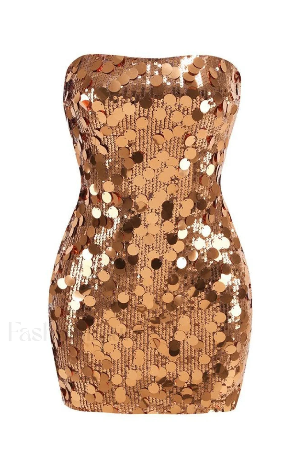 Stergiani Sequin Stylish Strapless Mini Dress - Image 11