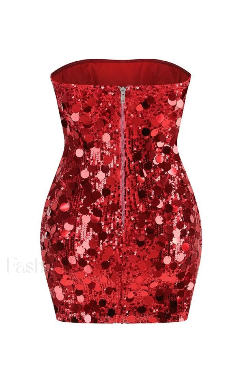 Stergiani Sequin Stylish Strapless Mini Dress - Image 19