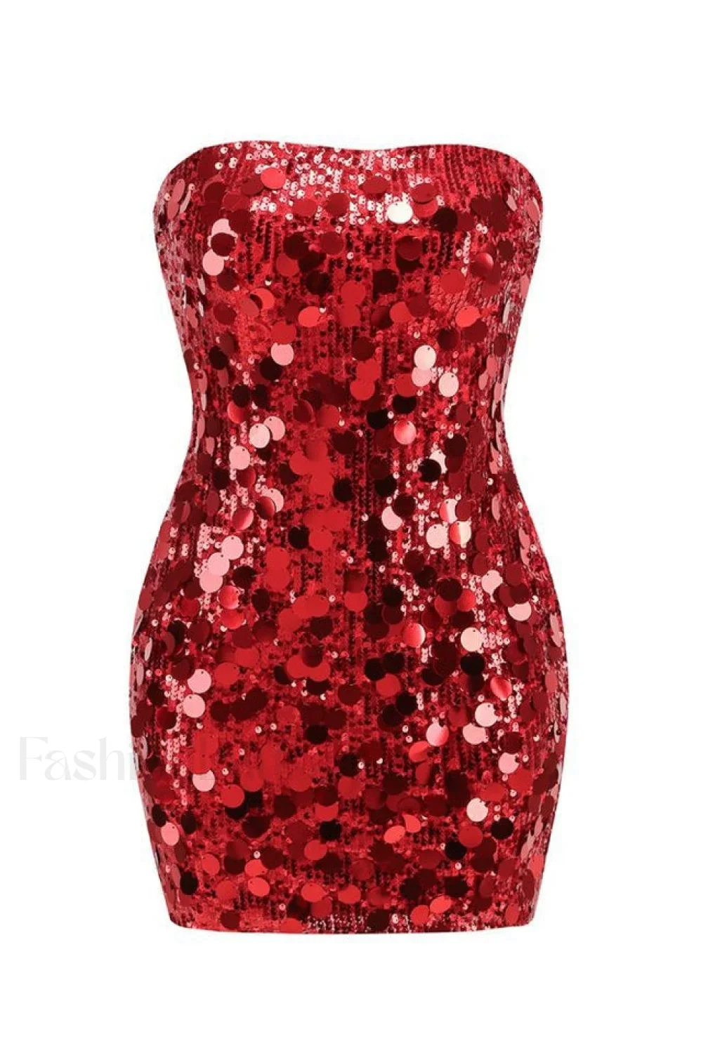 Stergiani Sequin Stylish Strapless Mini Dress - Image 8