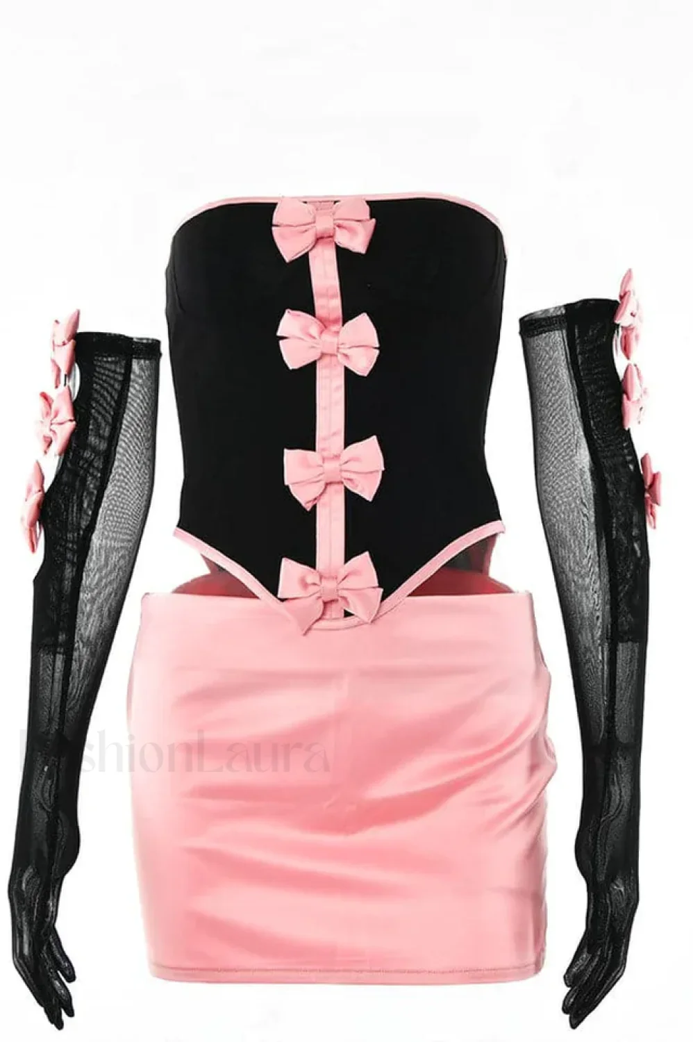 Spice Bow Knot Charming Skirt Two Piece Set - Image 13