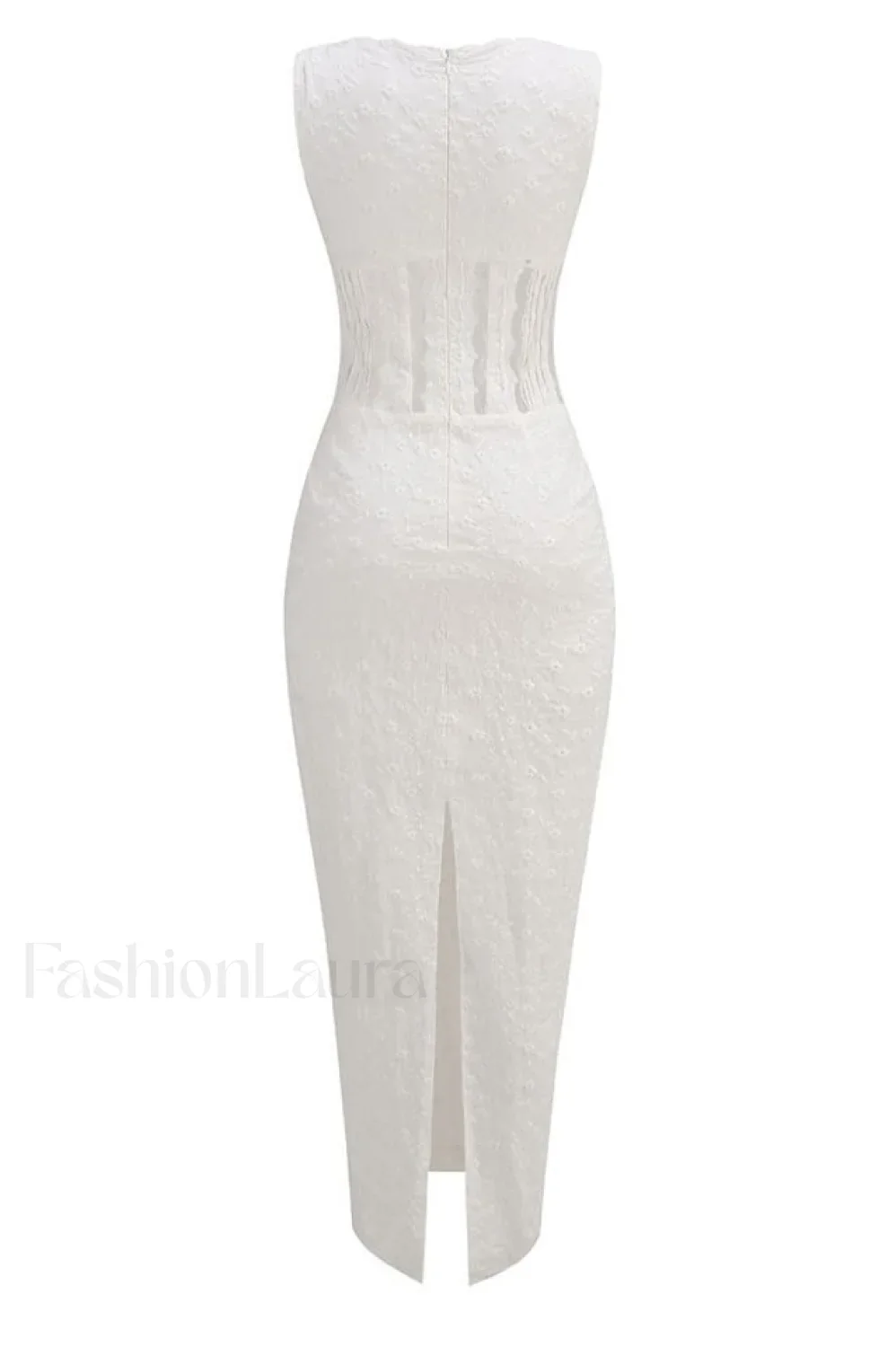 Sophina English Embroidery Charming Deep V Maxi Dress - Image 12