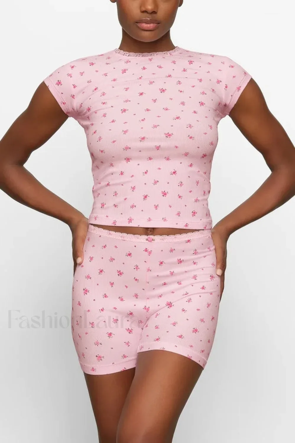 Skims Soft Lounge Charming Top + Shorts Set - Image 10