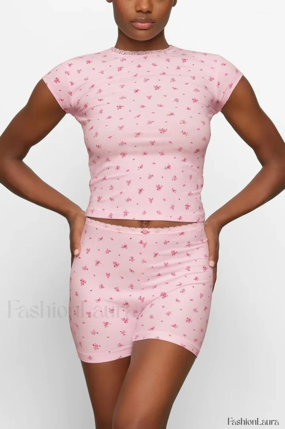 Skims Soft Lounge Charming Top + Shorts Set - Image 28
