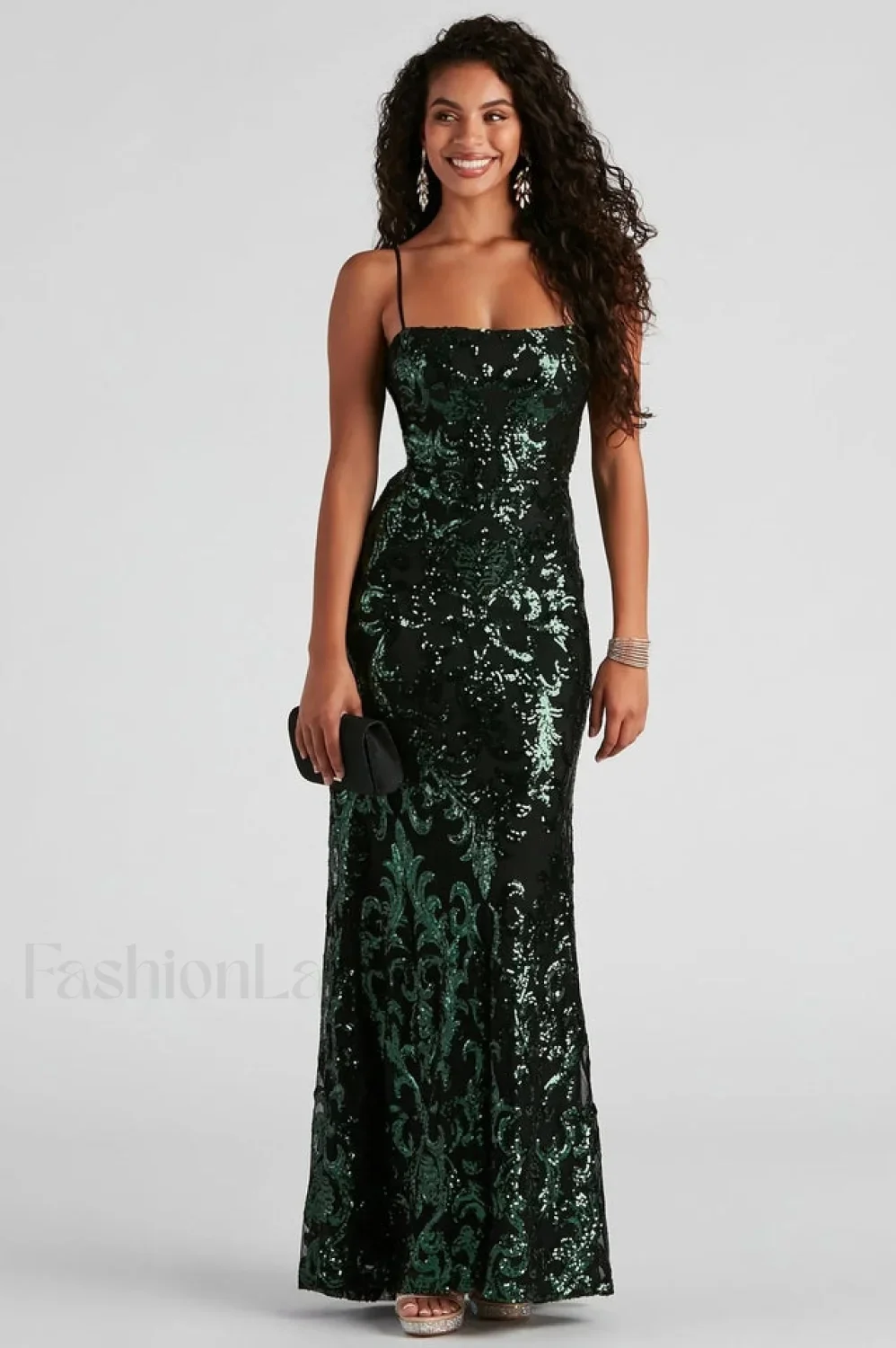Sima Baroque Stylish Sequin Maxi Dress - Image 6
