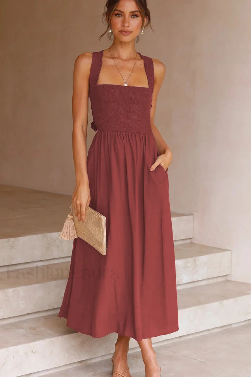 Silvia Backless Stylish Summer Dress - Image 11