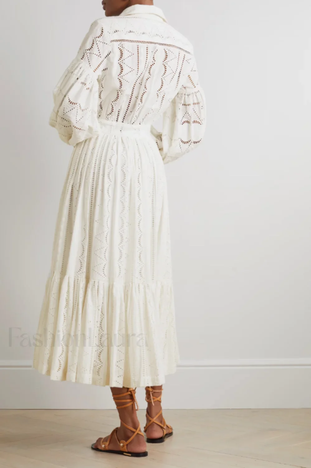 Sienna Tiered Broderie Charming Anglaise Midi Dress - Image 26