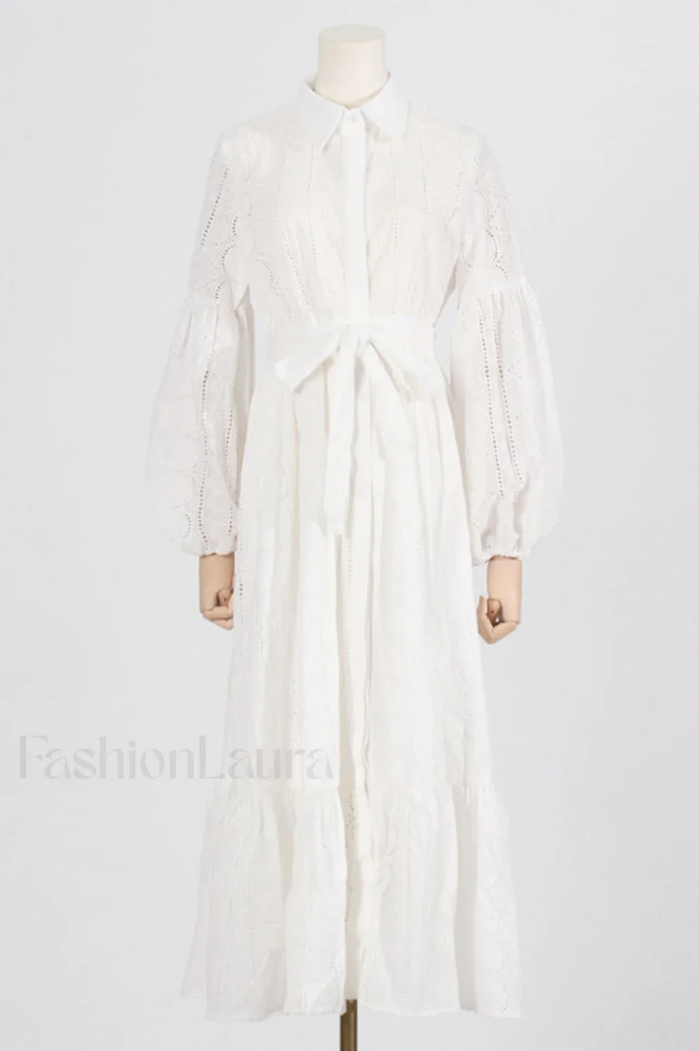 Sienna Tiered Broderie Charming Anglaise Midi Dress - Image 4