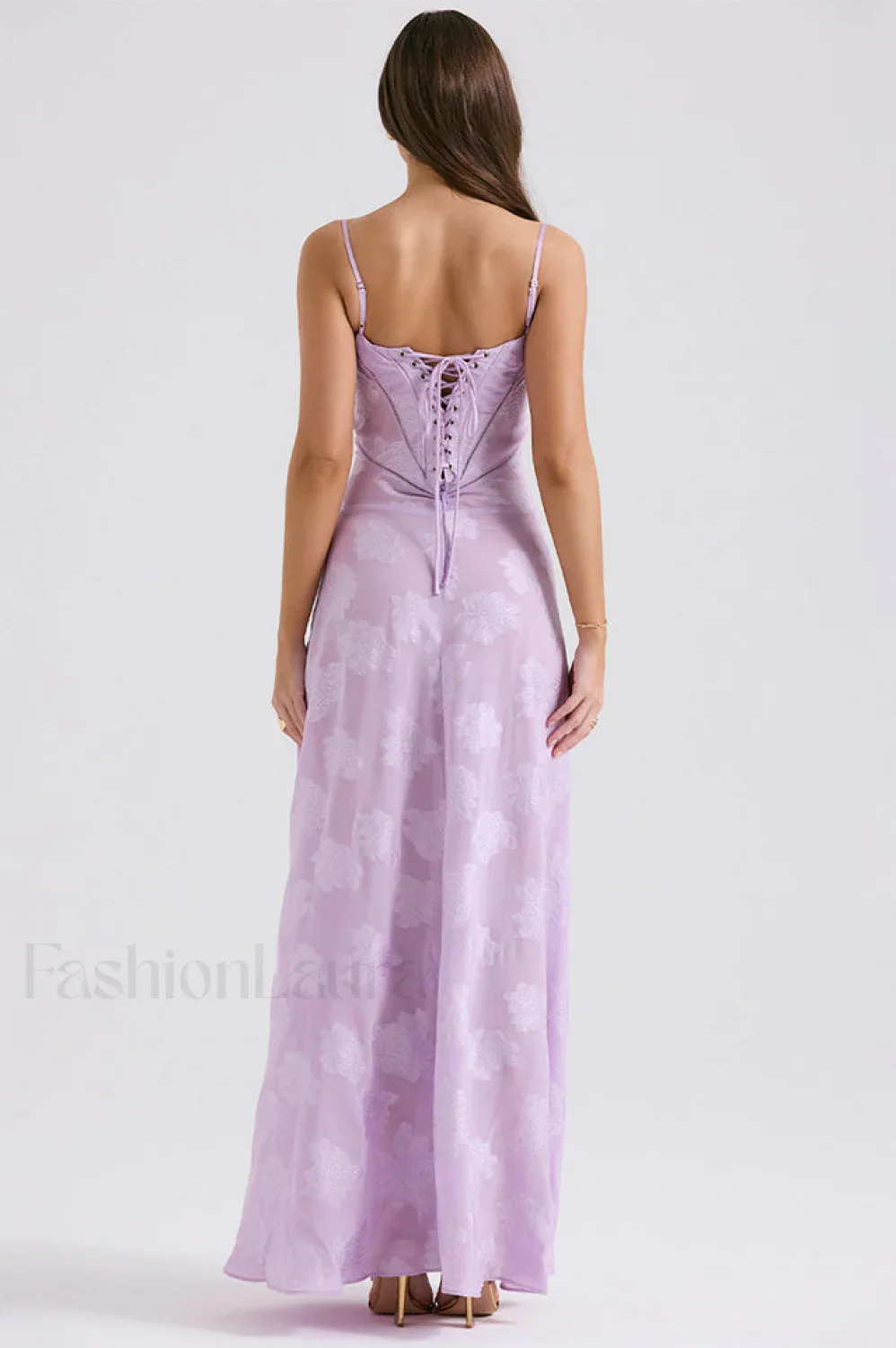 Serena Retro Purple Charming Printed Maxi Dress - Image 6