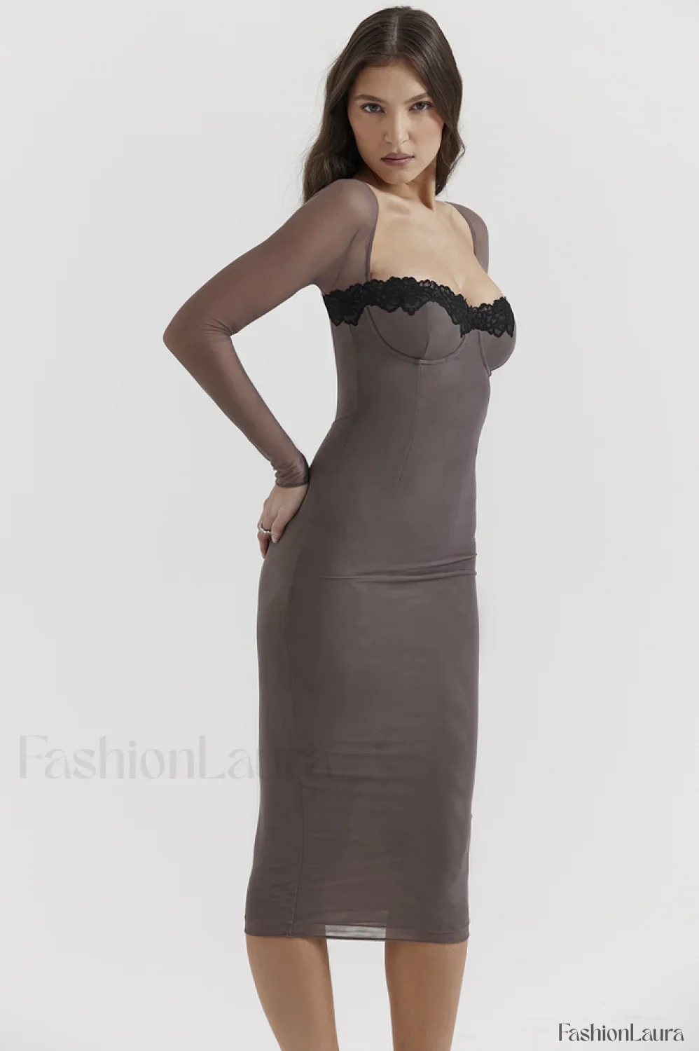 Seraphina Elegant Belted Dress - Image 7