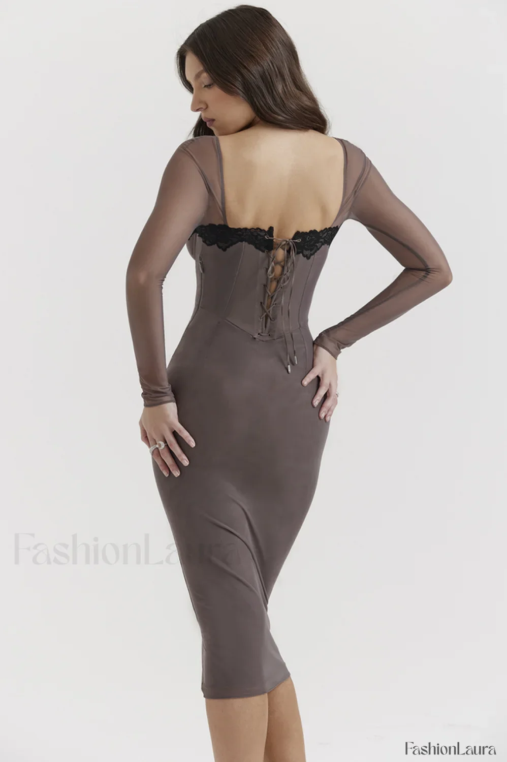Seraphina Elegant Belted Dress - Image 9