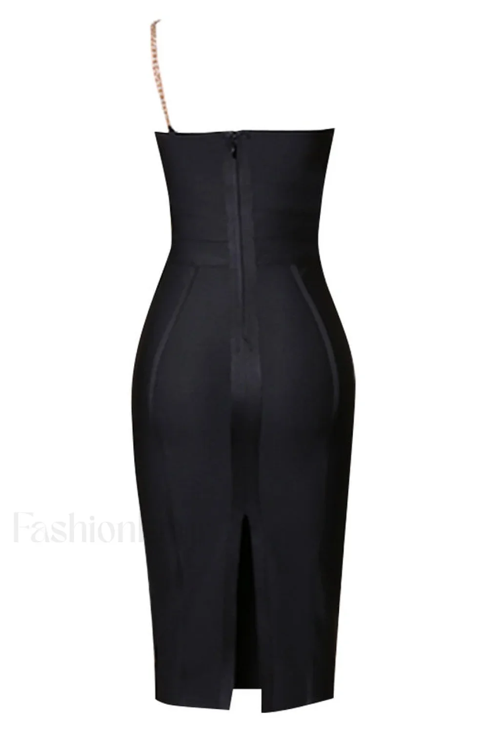 Savina One Shoulder Charming Midi Bandage Dress - Image 15