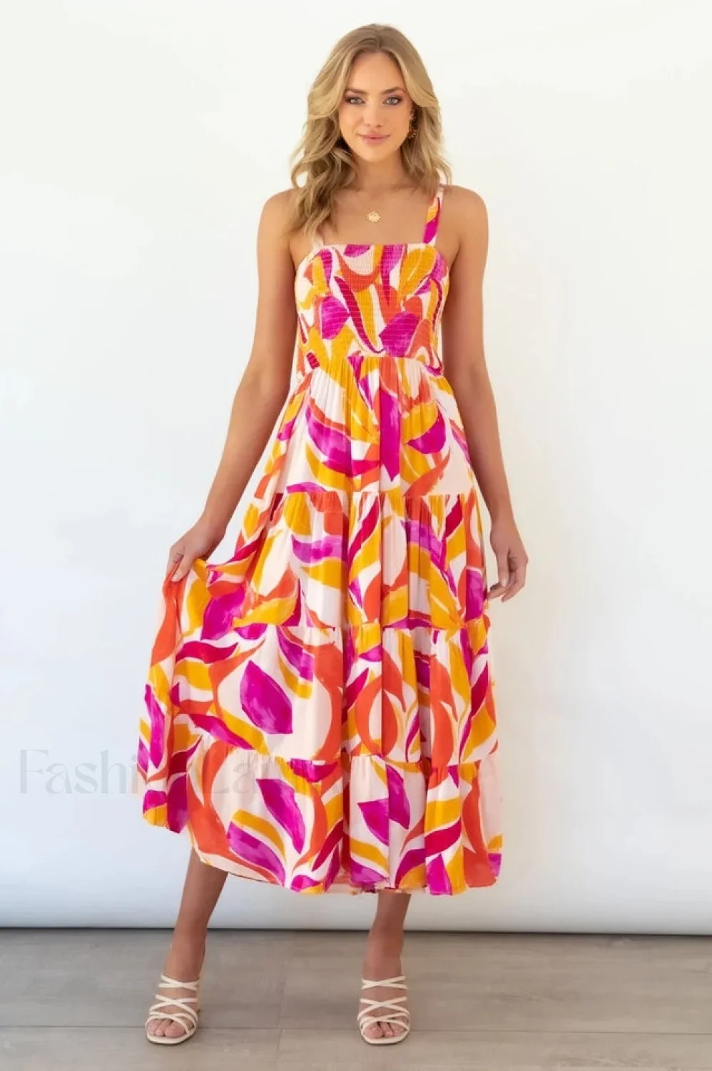 Savannah Smocked Stylish Maxi Dress - Image 7