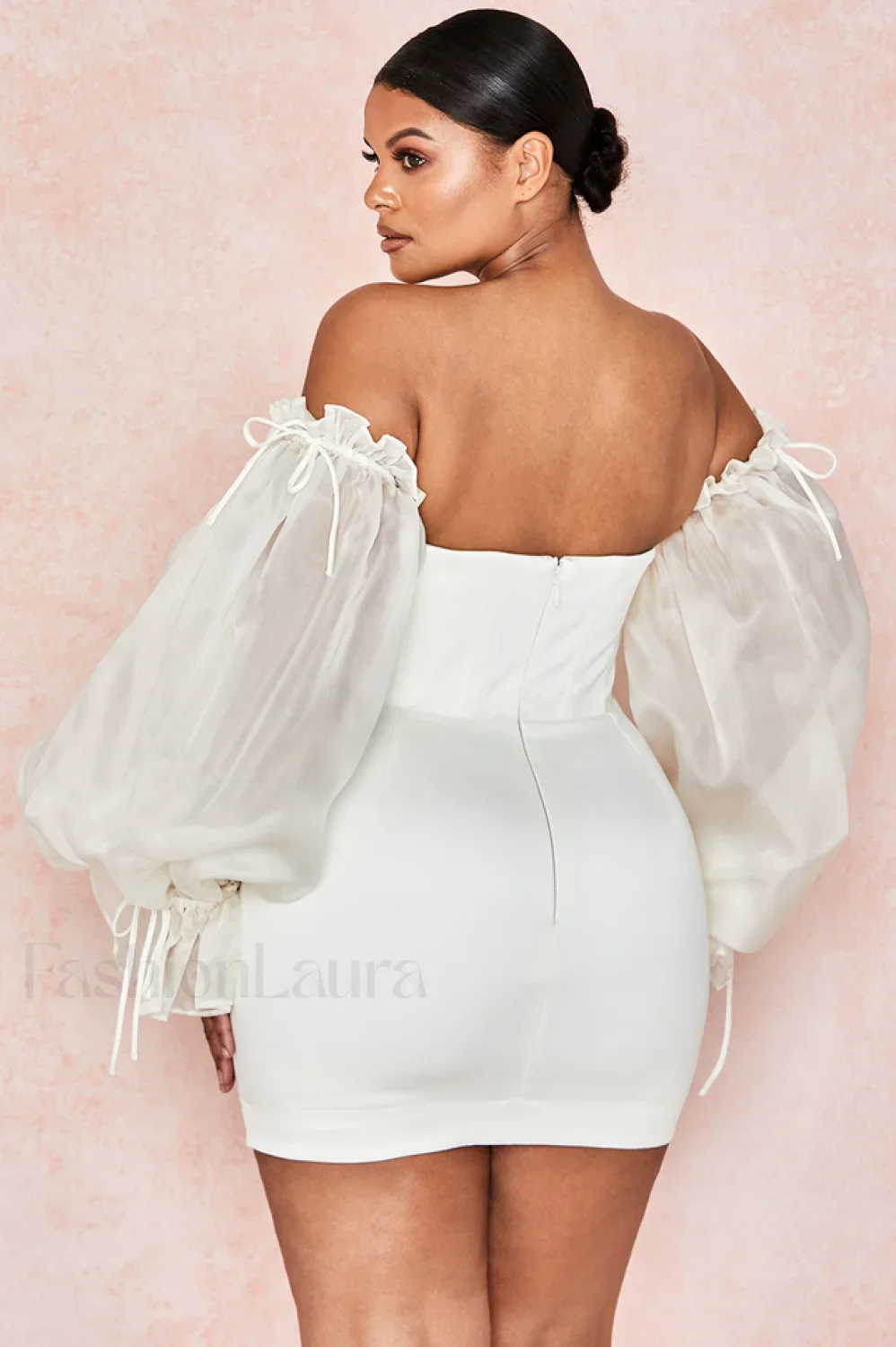 Satin Elegant Corset Dress - Image 12
