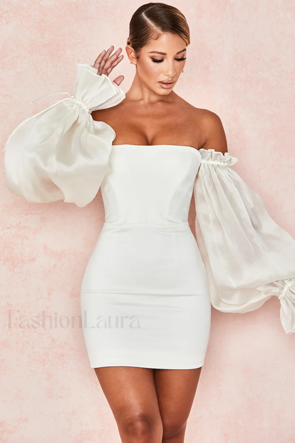 Satin Elegant Corset Dress - Image 50