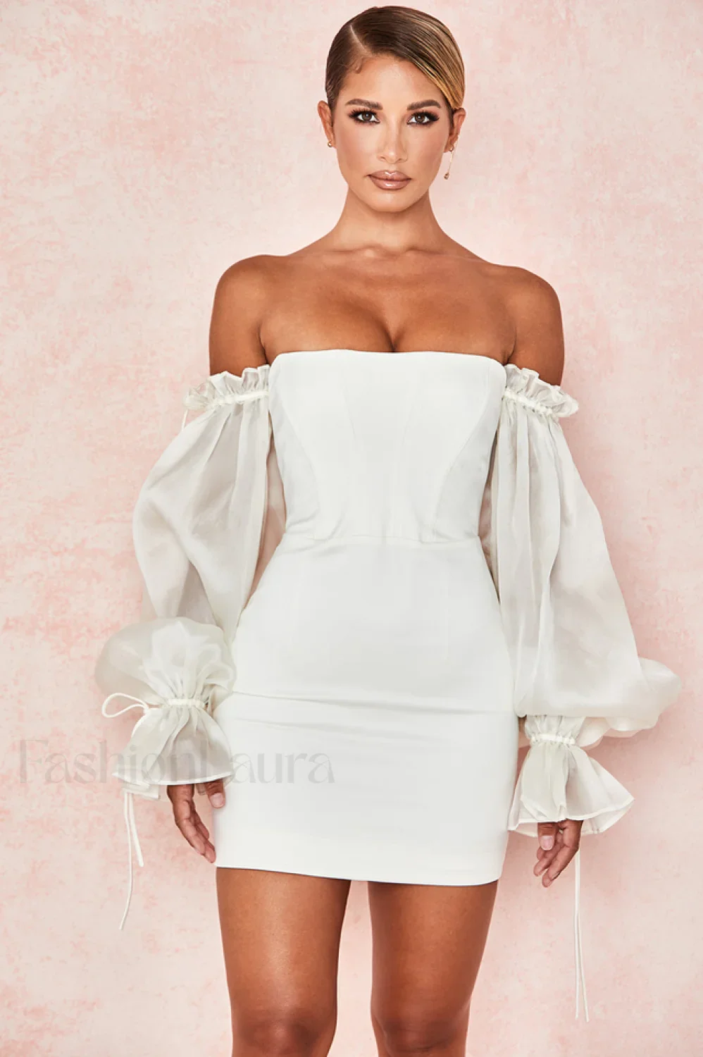 Satin Elegant Corset Dress - Image 51