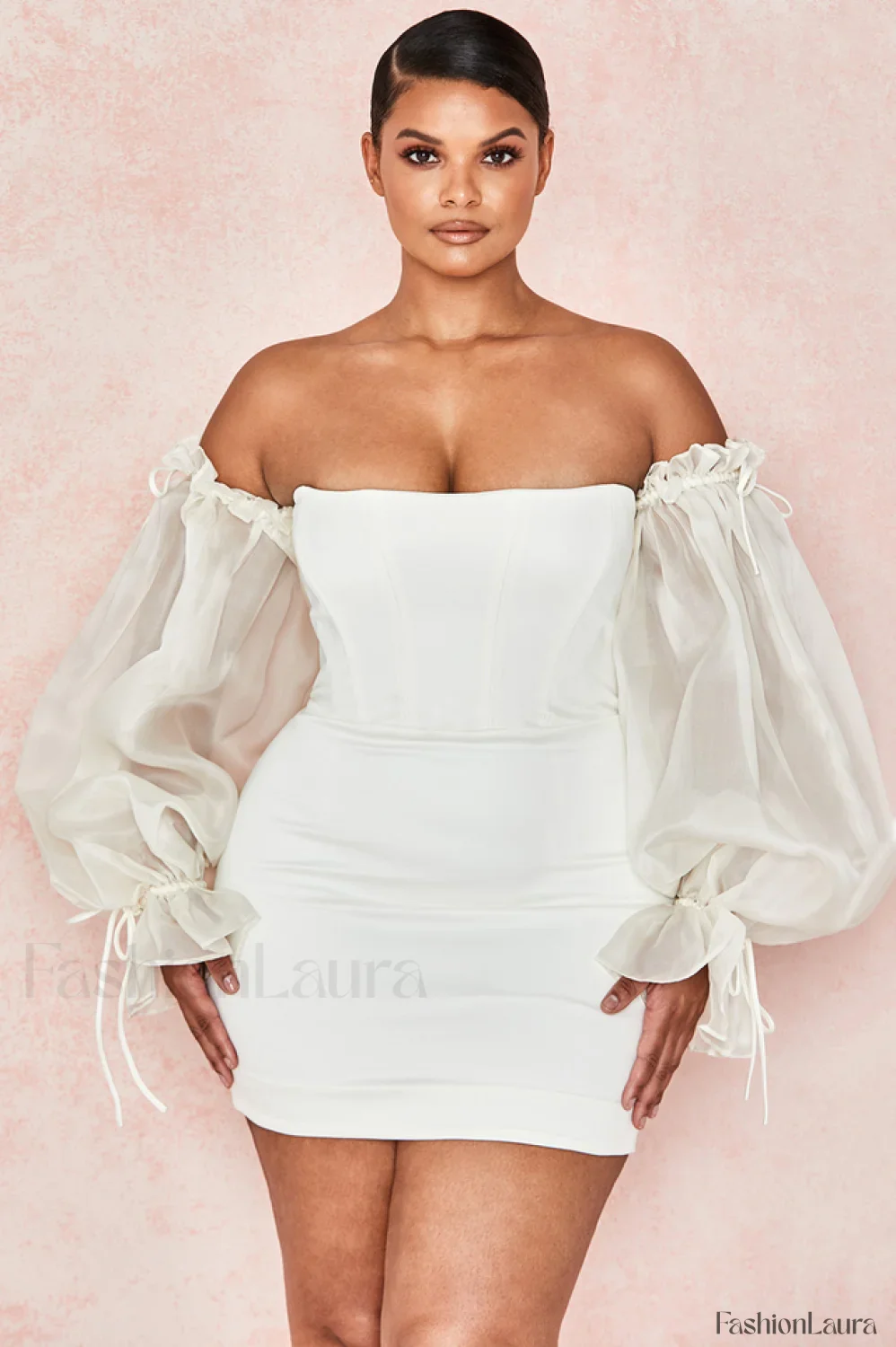 Satin Elegant Corset Dress - Image 69