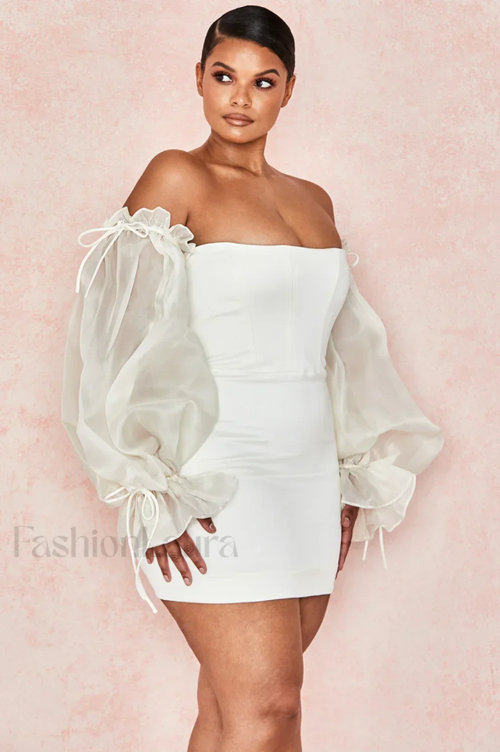 Satin Elegant Corset Dress - Image 9