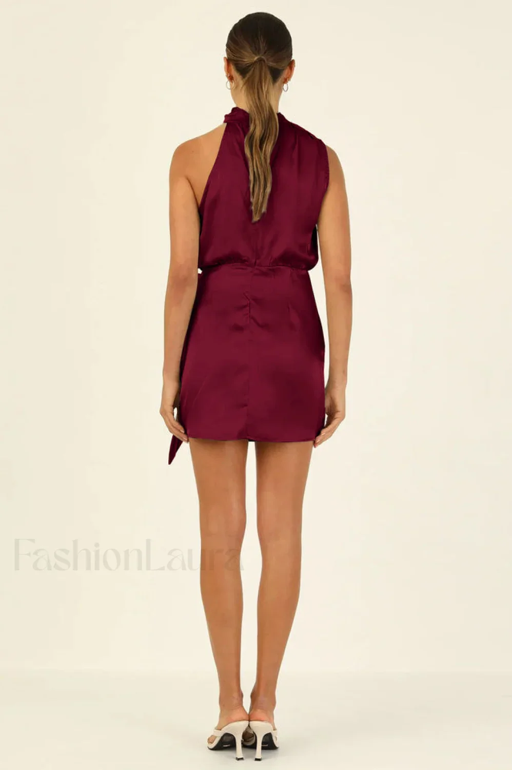 Santorini Satin Stylish Mini Dress - Image 26