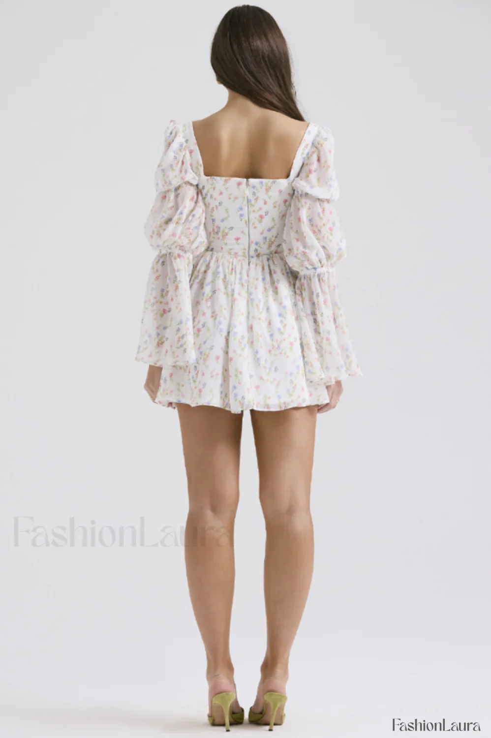 Sancia Printed Puff Charming Sleeve Mini Dress - Image 8