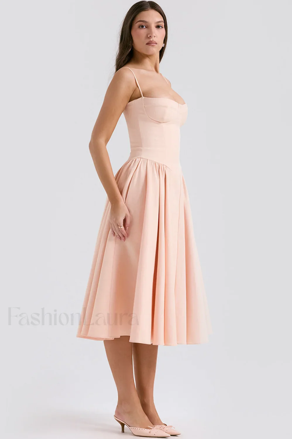 Samaria French Stylish Navy Corset Sundress - Image 41