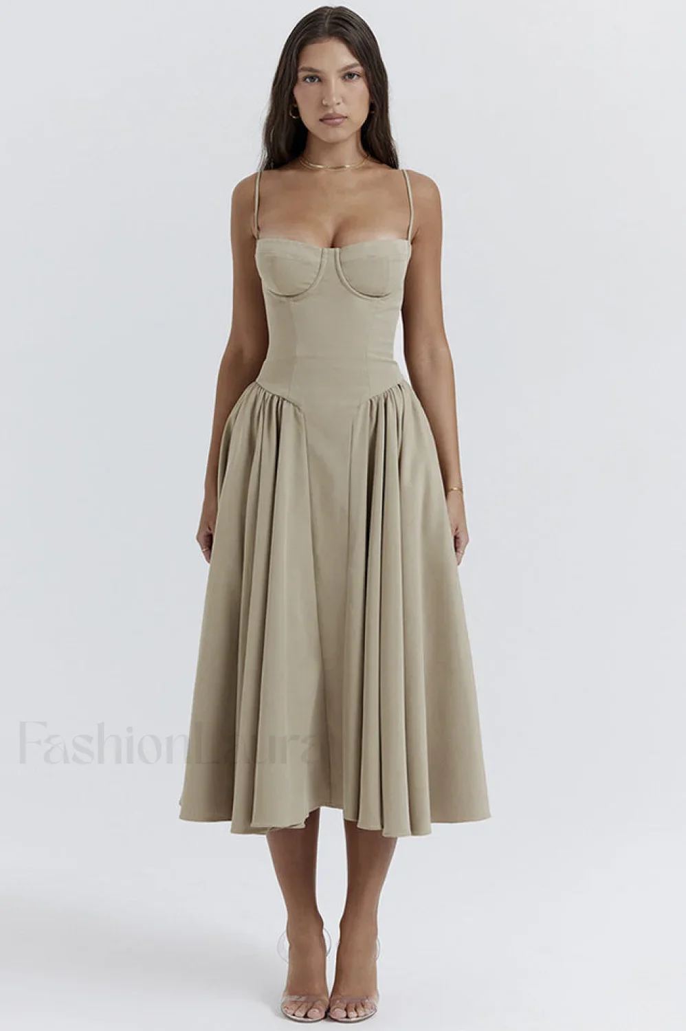 Samaria French Stylish Navy Corset Sundress - Image 9