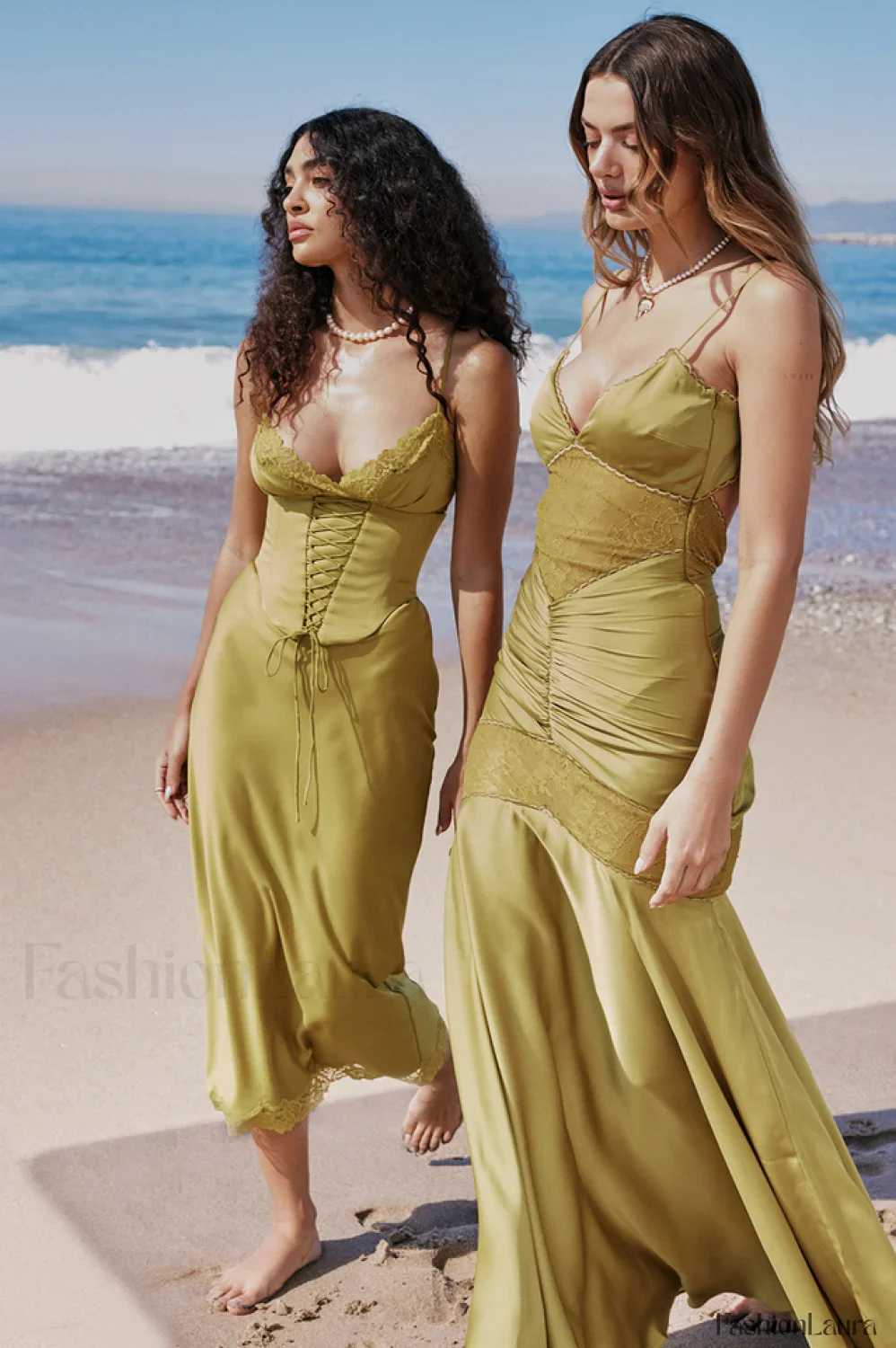 Salma Satin Stylish Slip Midi Dress - Image 60