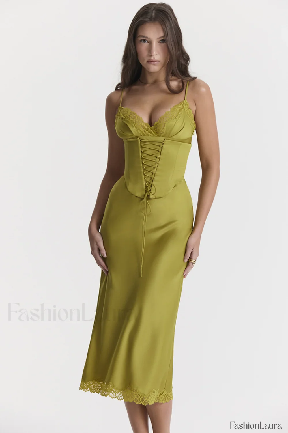 Salma Satin Stylish Slip Midi Dress - Image 67