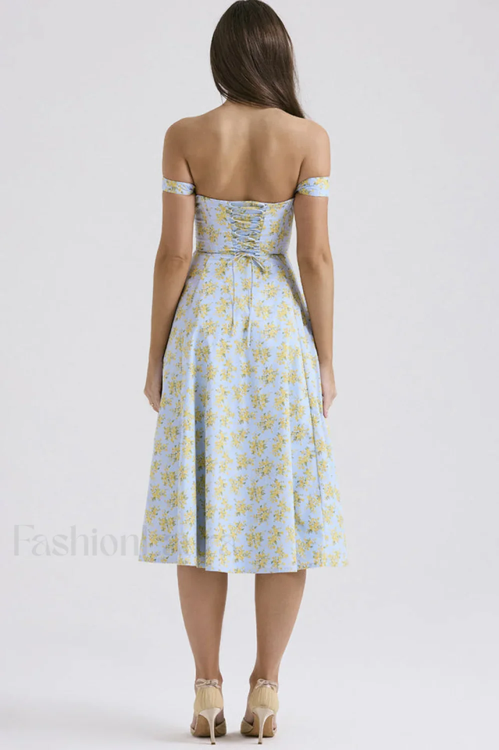 Saira Floral Stylish Print Midi Sundress - Image 20