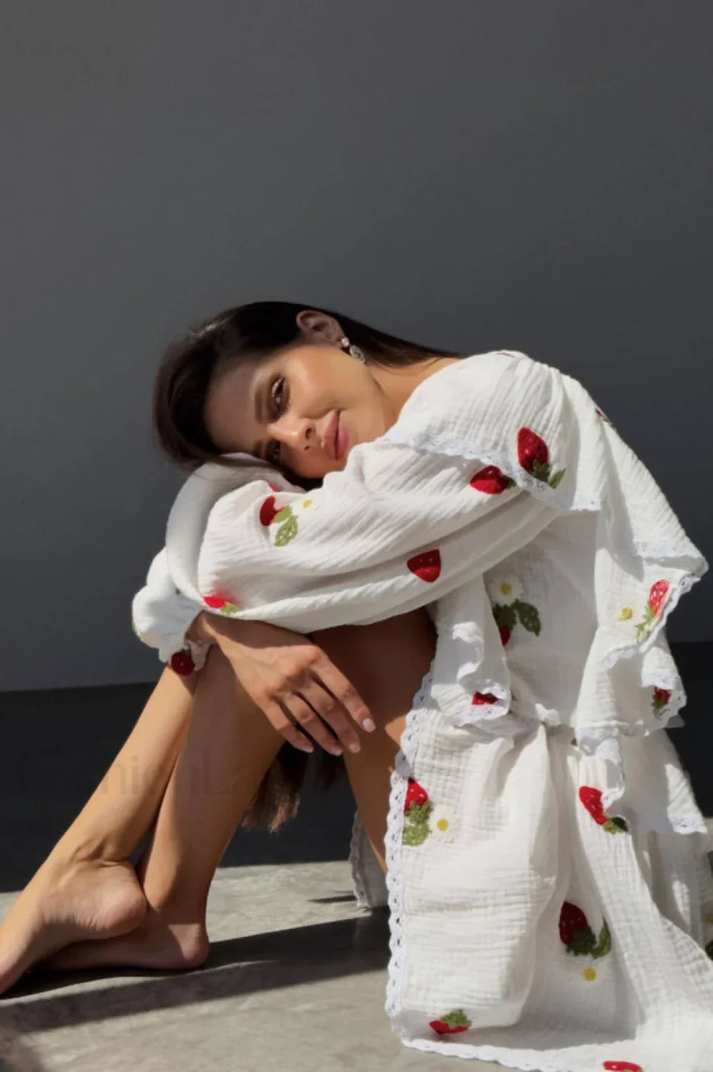Ruffled Strawberry Stylish Print Skirt Set - Image 50