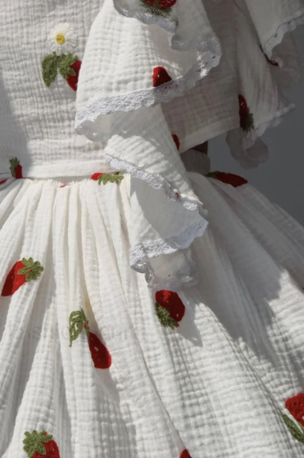 Ruffled Strawberry Stylish Print Skirt Set - Image 51
