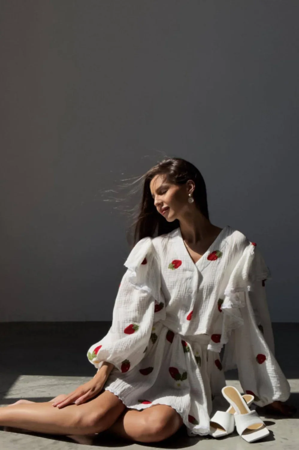 Ruffled Strawberry Stylish Print Skirt Set - Image 8