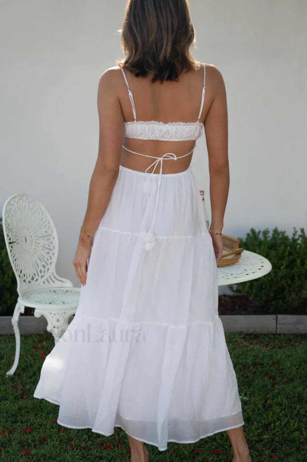 Ruched Tie-Up Stylish Strappy Maxi Dress - Image 36