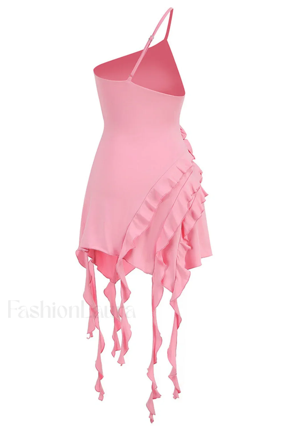 Rose-Detail Ruffled Stylish Mini Dress - Image 20