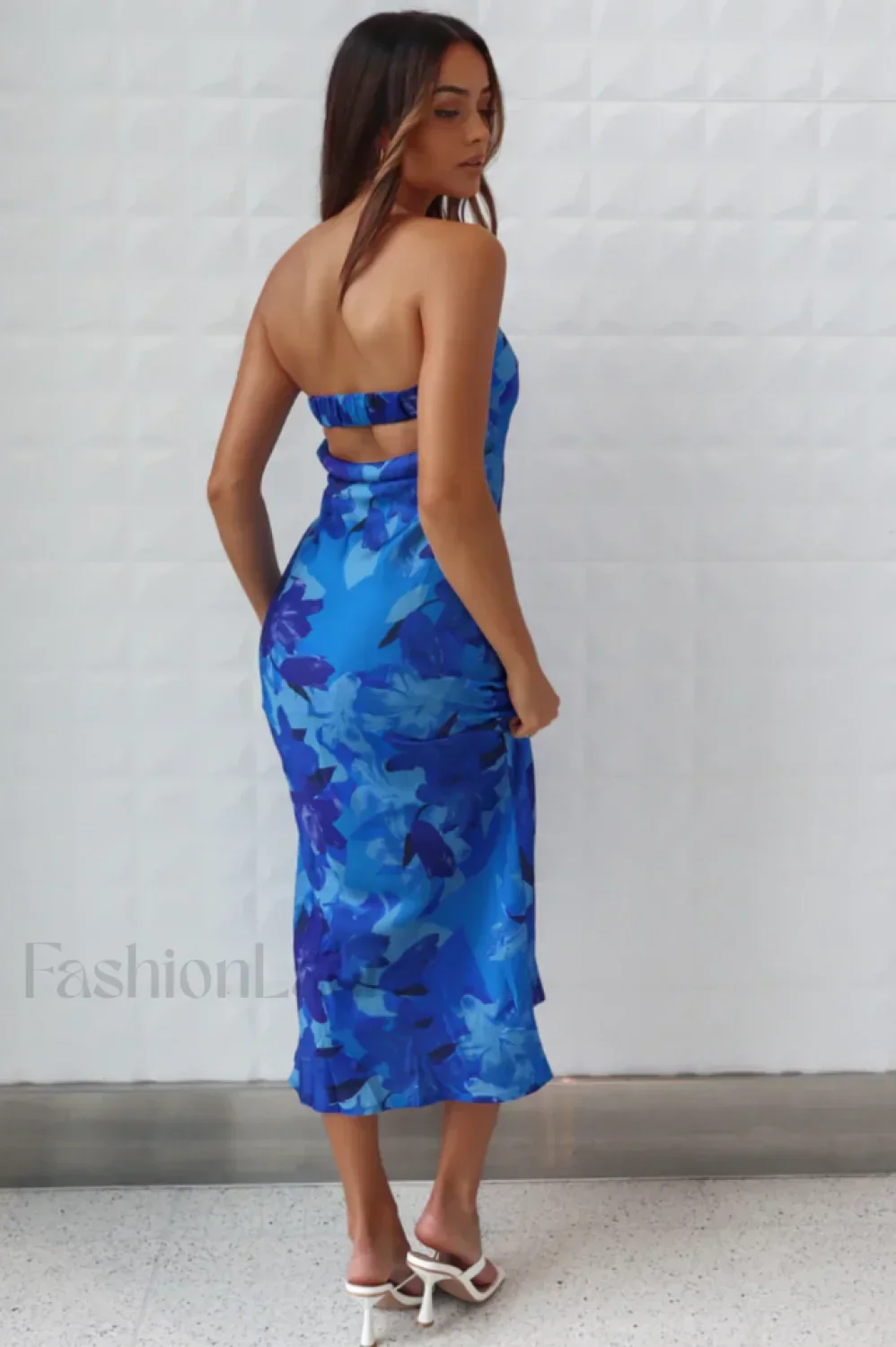 Kyra Satin Stylish Midi Dress - Image 2