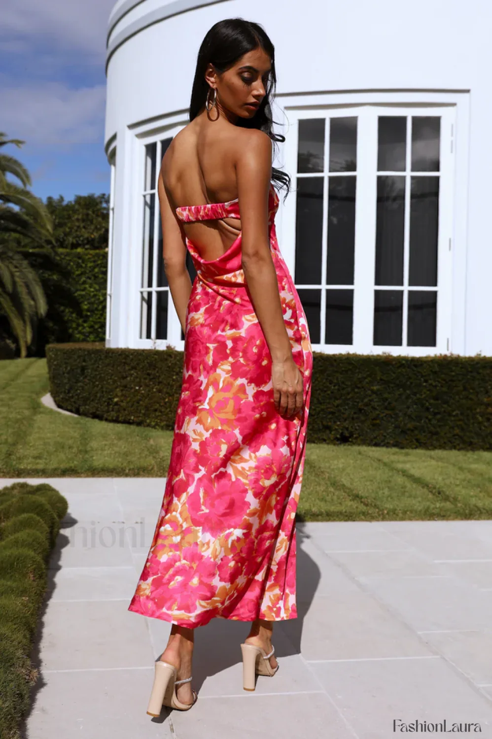 Kyra Satin Stylish Midi Dress - Image 50