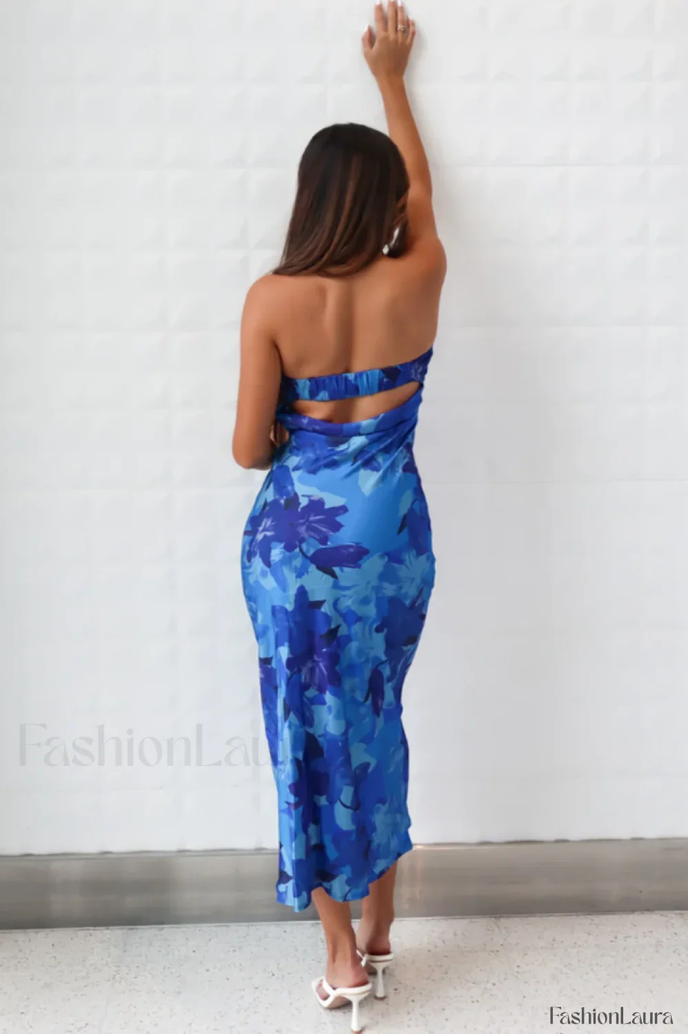 Kyra Satin Stylish Midi Dress - Image 56