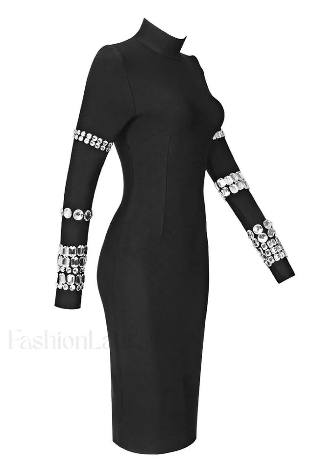 Kris Rhinestone Stylish Bodycon Dress - Image 15