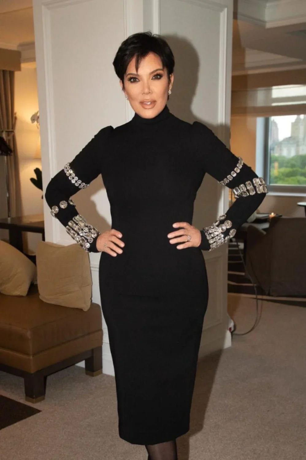 Kris Rhinestone Stylish Bodycon Dress - Image 20