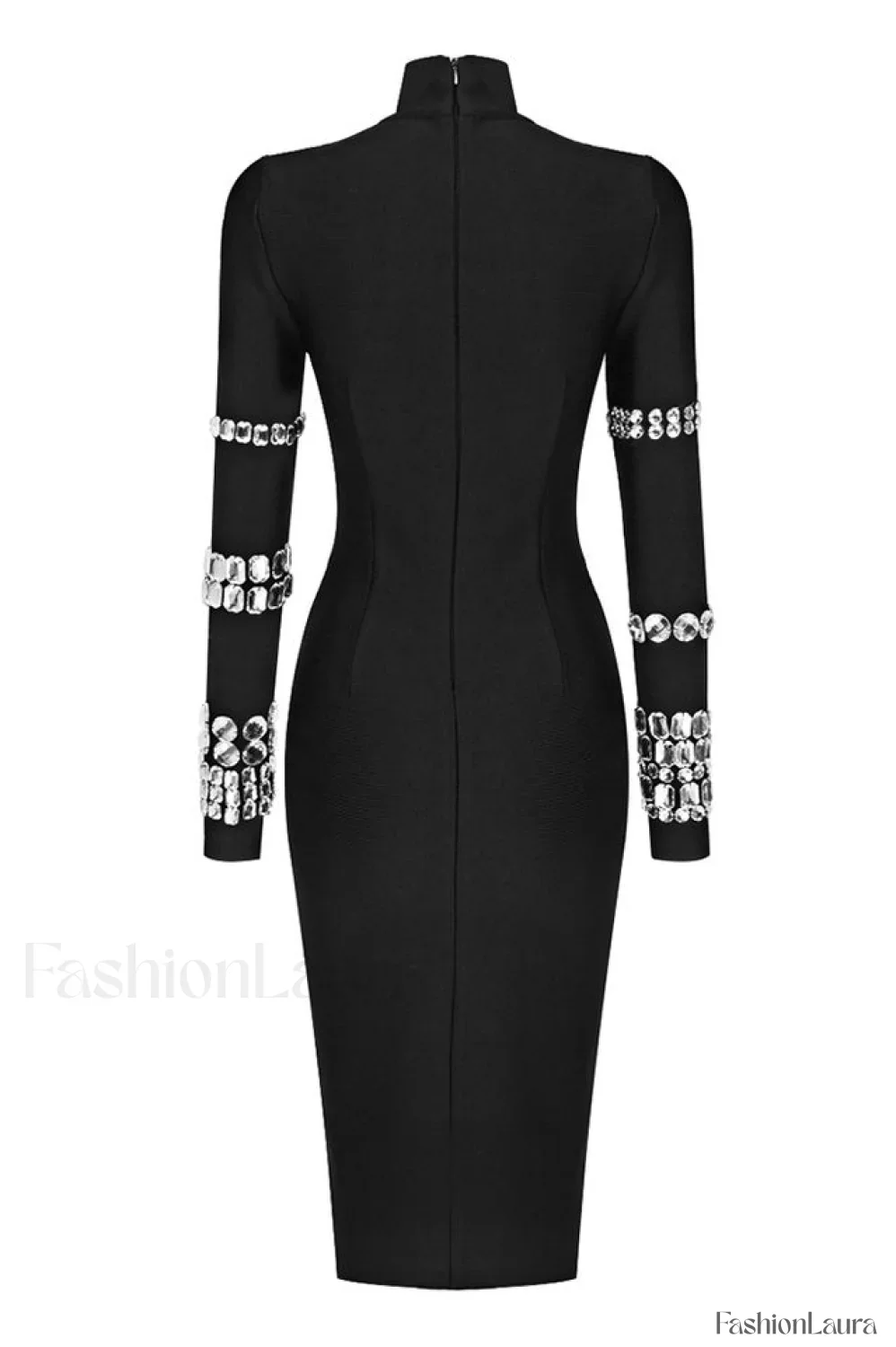 Kris Rhinestone Stylish Bodycon Dress - Image 37