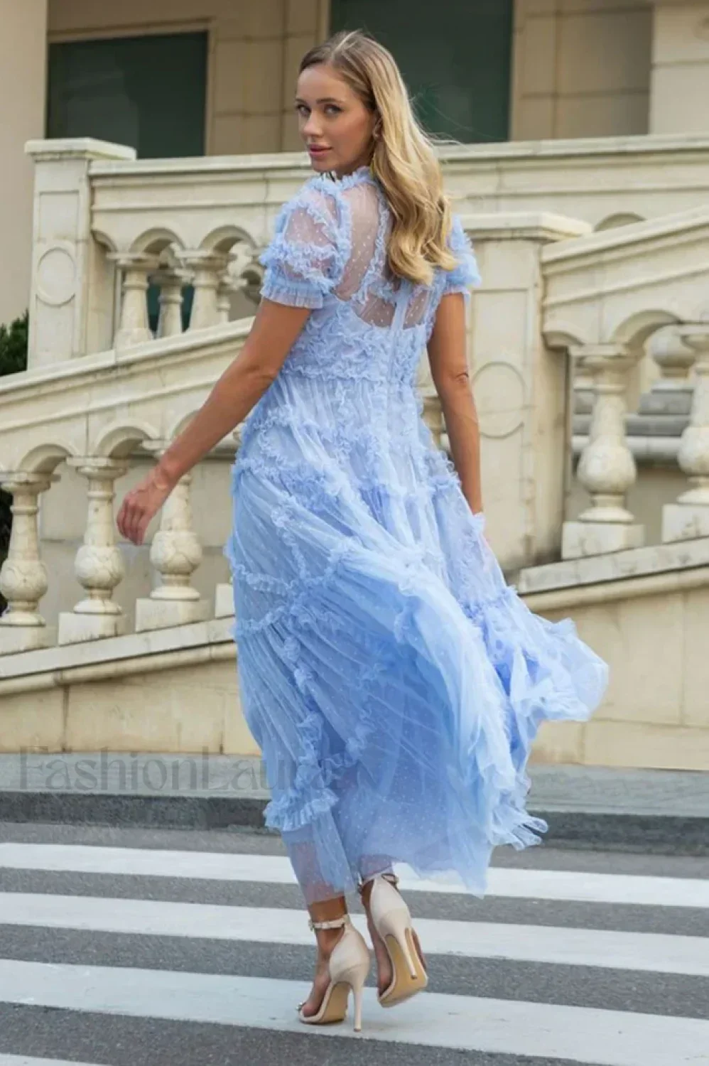 Kinley Ruched Ruffle Charming Hem Maxi Dress - Image 2