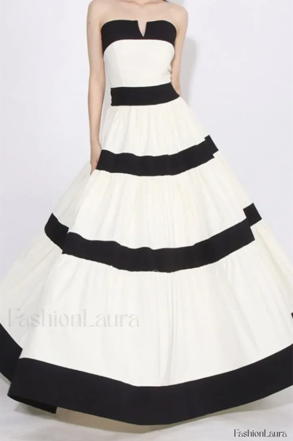 Karen Colorblock Stylish Bowknot Maxi Dress - Image 12