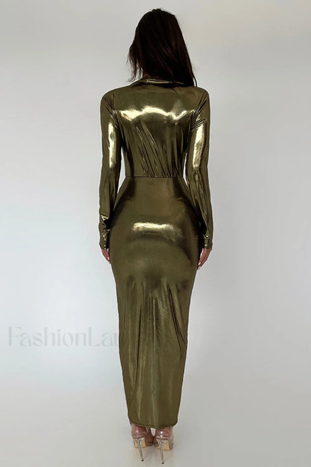 Juliette Metallic Stylish Tie Front Dress - Image 40