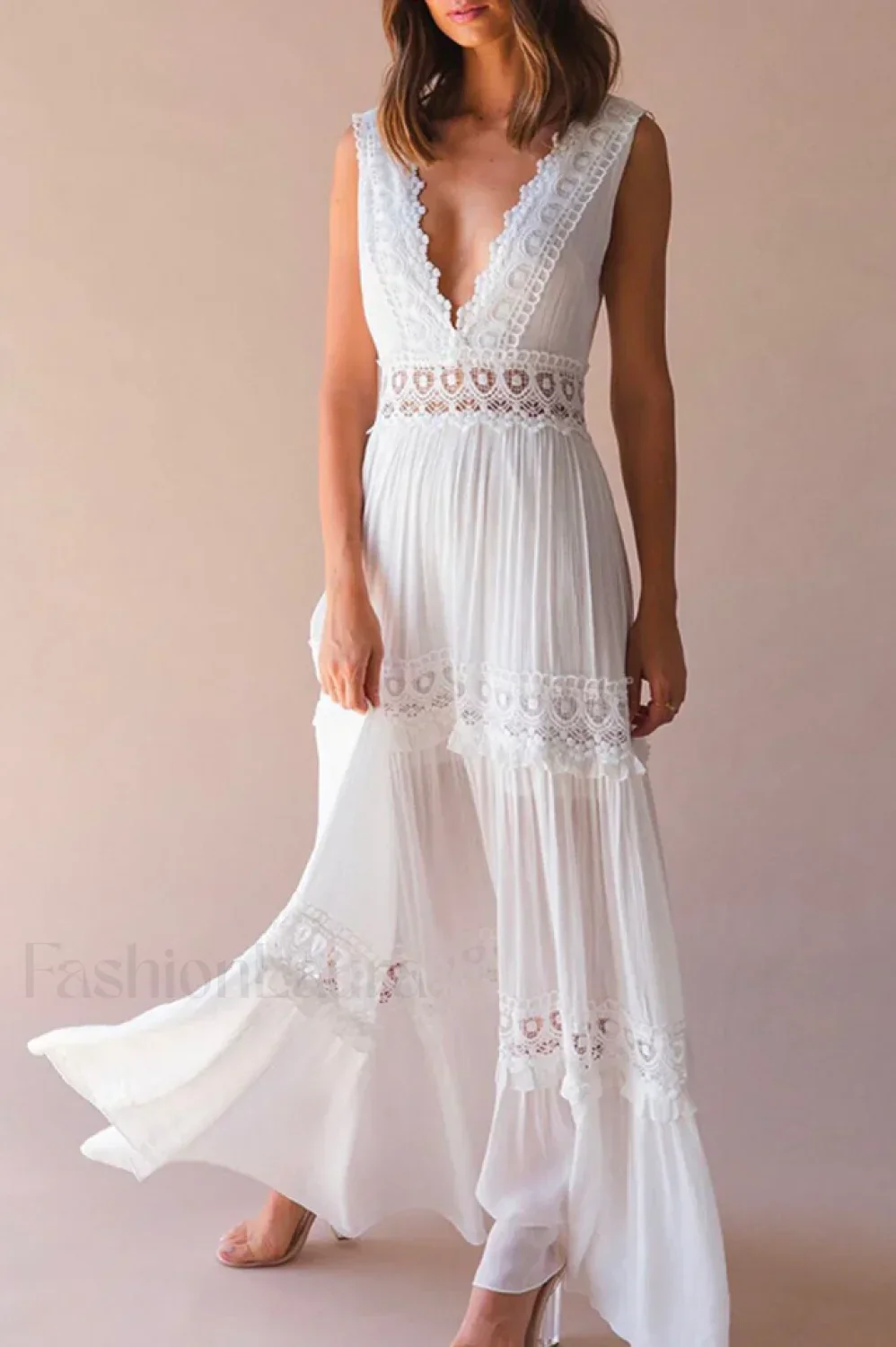 Jessica White Stylish Maxi Dress - Image 4