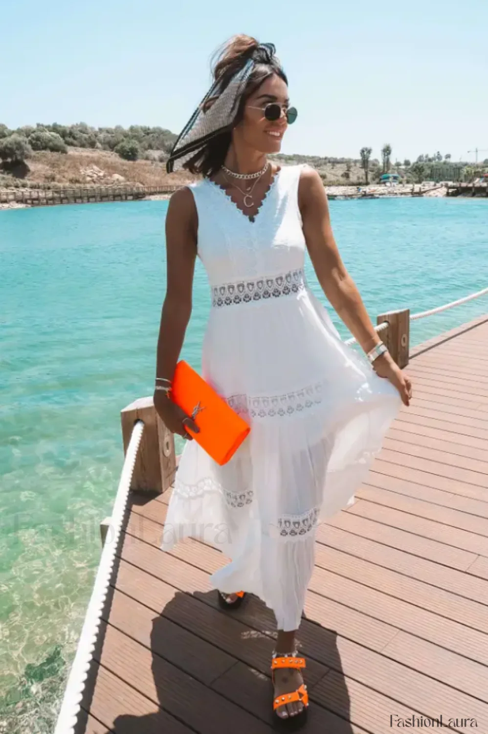 Jessica White Stylish Maxi Dress - Image 7