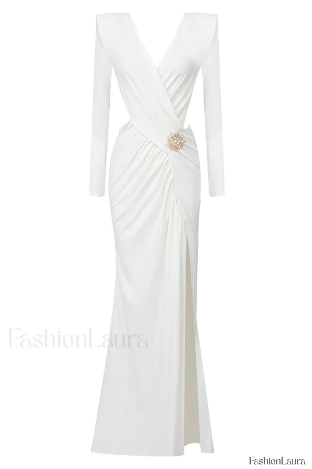 Jersey Elegant Long Dress - Image 29